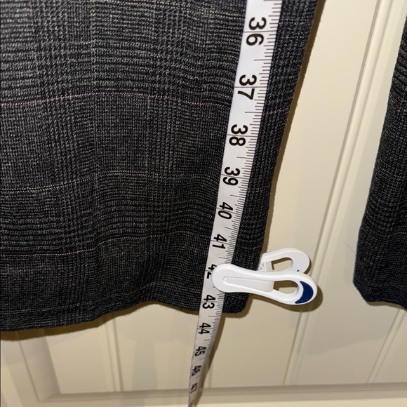 Le Chateau Pants Trousers Black Plaid Fuchsia Lines Flare Lined Women’s Sz9/10 - Picture 7 of 12